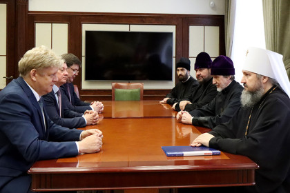 Анатолий Серышев и митрополит Новосибирский и Бердский Варфоломей обсудили совместную реализацию социально значимых проектов