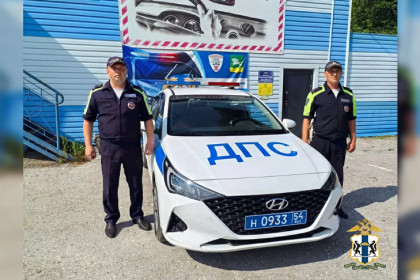 Полицейские спасли зажатого под фурой дальнобойщика под Новосибирском