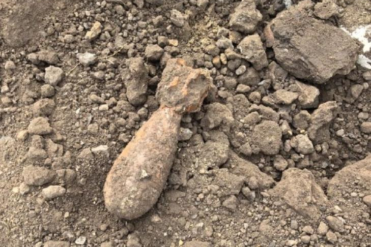 Мину времен войны во время дорожных работ нашли под Новосибирском