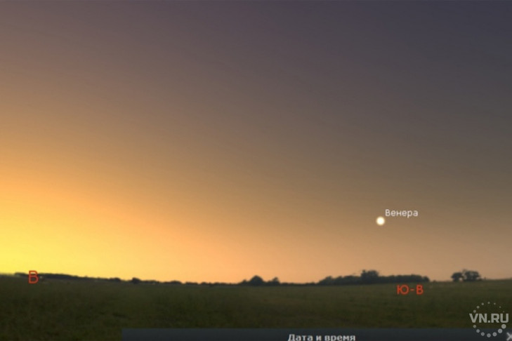 Венера показалась в лучшем свете в небе над Новосибирском 20 марта