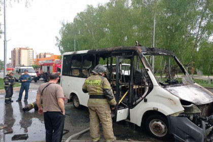 Маршрутка с пассажирами на ходу загорелась в Бердске