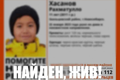 Найден живым пропавший 11-летний мальчик в Новосибирске 23 января