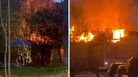 В Новосибирске снова загорелся барак на Римского-Корсакова