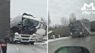 12-километровая пробка образовалась в Новосибирской области из-за двух фур