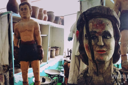 Таинственные деревянные статуи обнаружили в школьном музее