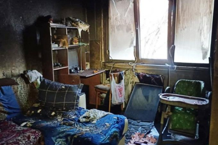 Годовалых двойняшек из горящей квартиры спасли под Новосибирском