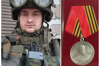Медаль Жукова вручили участнику СВО из Здвинска Сергею Грибельному