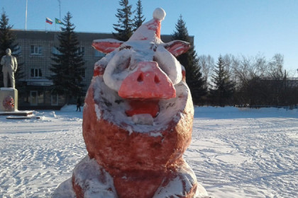 Свиньи, которые нас удивили: рейтинг снежных фигур в районах
