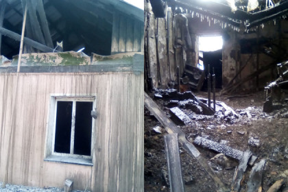 Семья с 10 детьми потеряла дом на пожаре в Мошковском районе