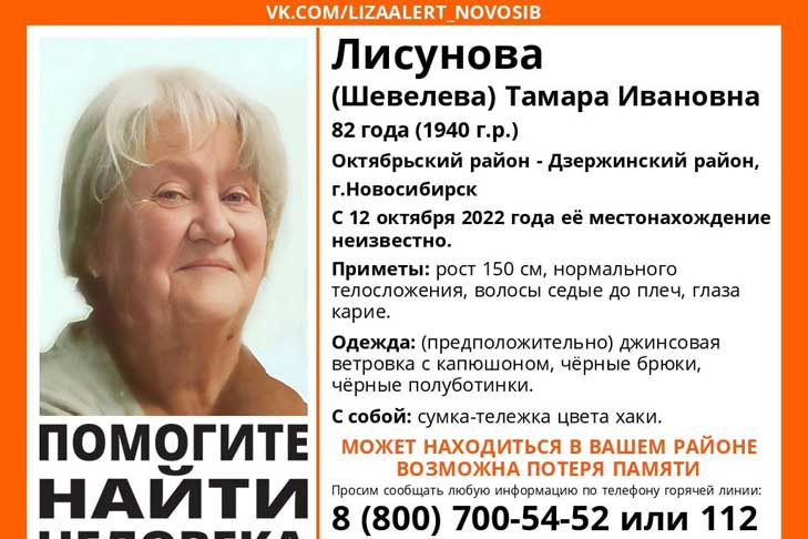 Уехала на дачу и пропала: в Новосибирске продолжаются поиски 82-летней пенсионерки