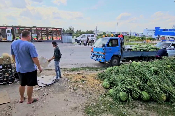 20 тонн арбузов забрали у мигрантов в Новосибирске