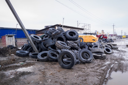 Свалку из 10 тысяч покрышек ликвидируют в Октябрьском районе Новосибирска