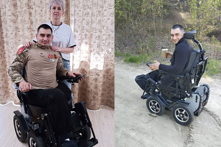 Ветерану СВО из Новосибирска вручили многофункциональную коляску повышенной проходимости