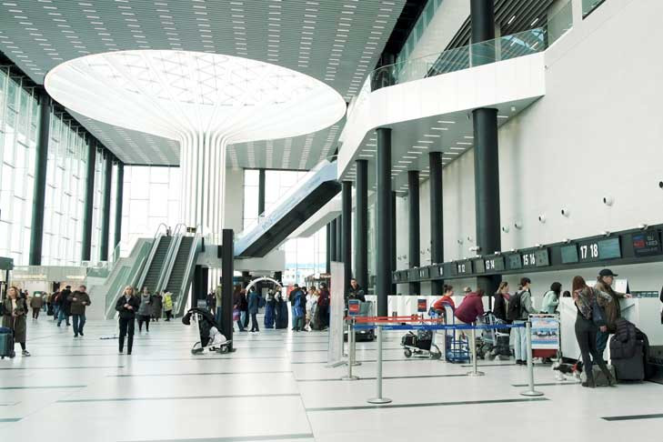 Новый терминал аэропорта Толмачево полностью открыт для внутренних авиалиний