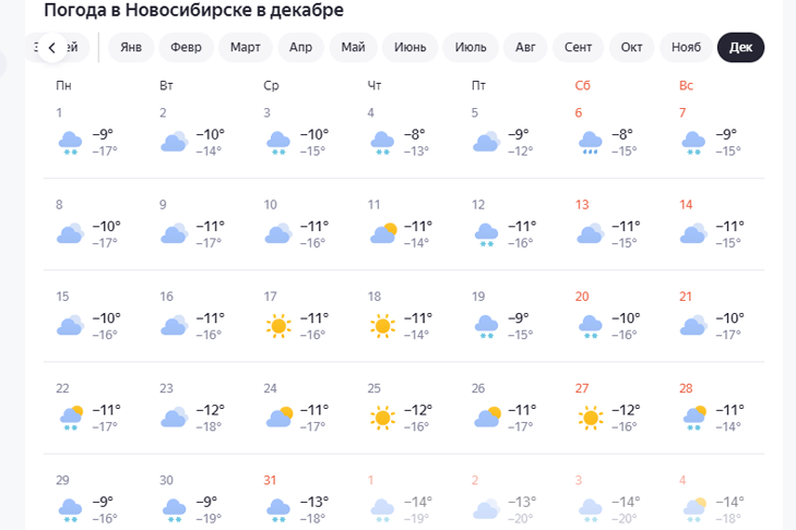 скриншот Яндекс Погода