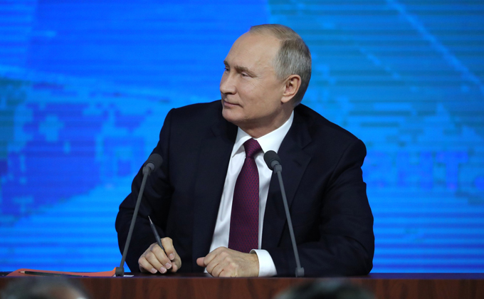 Владимир Путин пресс-конференция 2018 фото Кремля