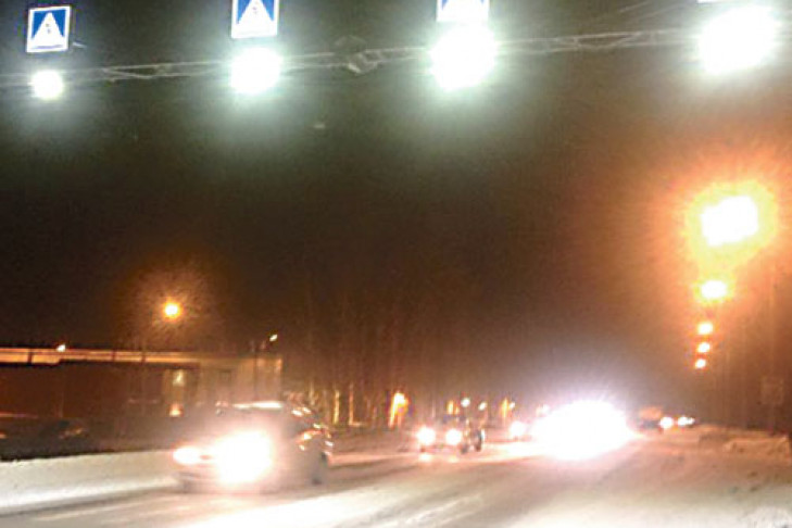 Пешехода подсветят лампами